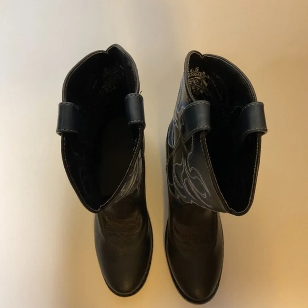 Smokey Mountain Boots Monterey Brown Navy Western Cowboy‎ Size 4.5